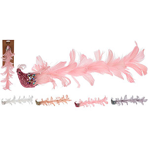 Украшение новогоднее Павлин на клипсе в ассортименте