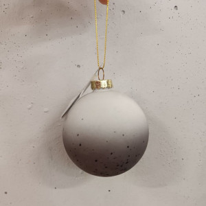 Шар елочный Splashes белый стекло 8 см