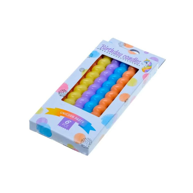 Набор свечей для торта 587051 с подставками 8 см 6 шт