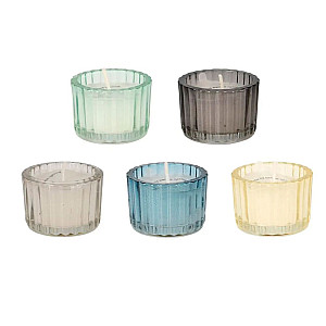 Подсвечний код 936439 стеклянный со свечей 5*4 см