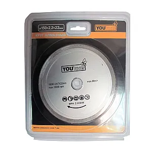 Круг алмазный отрезной Yourtools сплошной для пплитки 150*22 мм