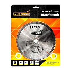 Диск пильный Yourtools Z80 по алюминию и ламинату 190/30 мм