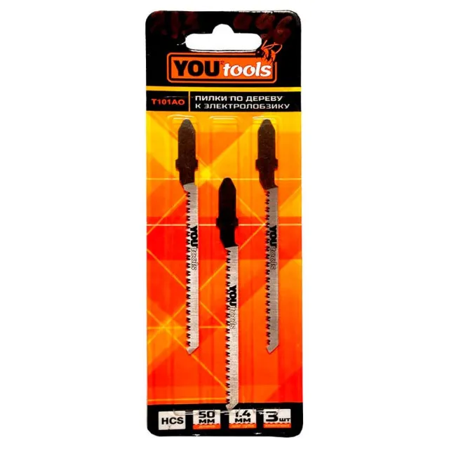 Пилка к электролобзику Yourtools по дереву Т101АО 3 шт