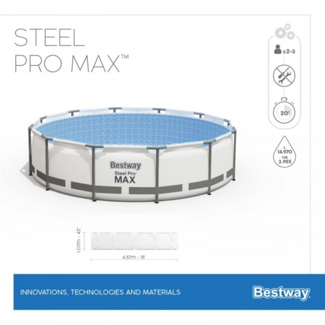 Бассейн каркасный Bestway 56488 Steel Pro Max 457*107см
