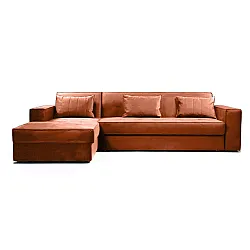 Диван угловой Savlukov Manhattan Белкрафт Escada 151 Brick 2.80*1.85 м