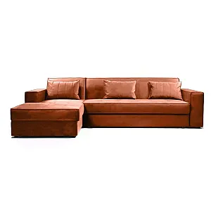 Диван угловой Savlukov Manhattan Белкрафт Escada 151 Brick 2.80*1.85 м