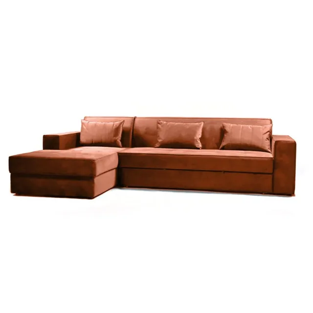 Диван угловой Savlukov Manhattan Белкрафт Escada 151 Brick 2.80*1.85 м