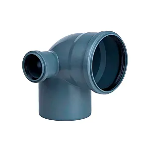 Отвод для внутренней канализации МультиМирПласт 110*50 мм 87.5° левый