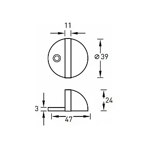 Упор дверной Palidore С802 РС хром
