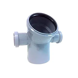 Отвод для внутрененй канализации МультиМирПласт 110*50*50 мм 45° левый/правый с кольцом