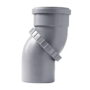 Отвод МультиМирПласт 50 мм универсальный с кольцом и прокладкой