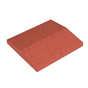 Крышка накрывочная бетонная 2-х скатная 390*350*55 мм красная