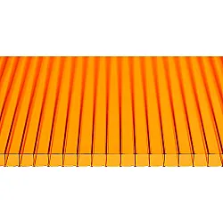 Поликарбонат сотовый Plastilux Ultramarin 4*2100*6000 мм  янтарь