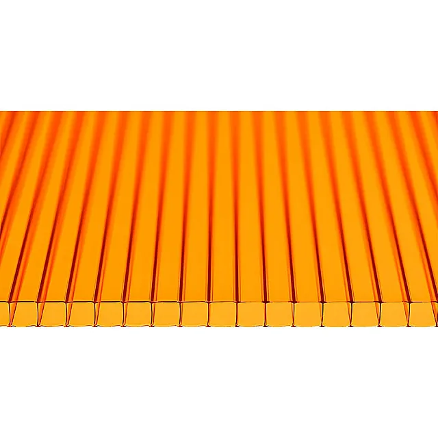 Поликарбонат сотовый Plastilux Ultramarin 4*2100*6000 мм  янтарь