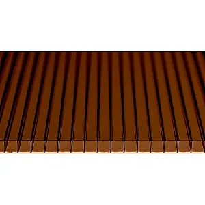 Поликарбонат сотовый Plastilux Ultramarin 4*2100*6000 мм бронза