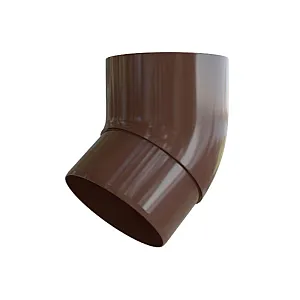 Колено трубы ПВХ 45° Альта-Профиль коричневое
