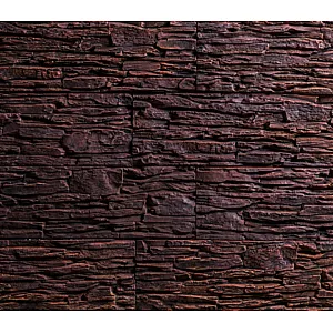 Кирпич декоративный бетонный РуБелЭко Сланец СЛ-005 темно-красный