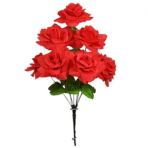 Букет роз с золотистой осокой БС035-1к 7 голов 39 см