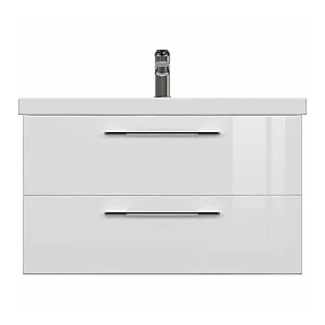 Тумба подвесная Cersanit Lara 80 с раковиной Como 80