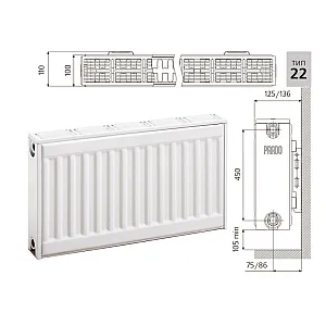 Радиатор Prado Classic 22*500*900 мм