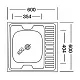 Мойка кухонная КромРус EC-409 чаша левая 60*60 мм