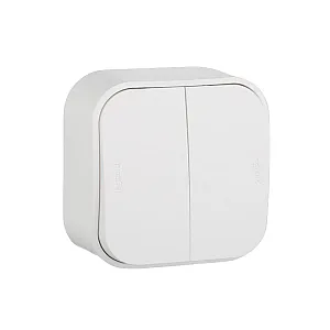 Выключатель Legrand Quteo 782202 2 клавиши белый
