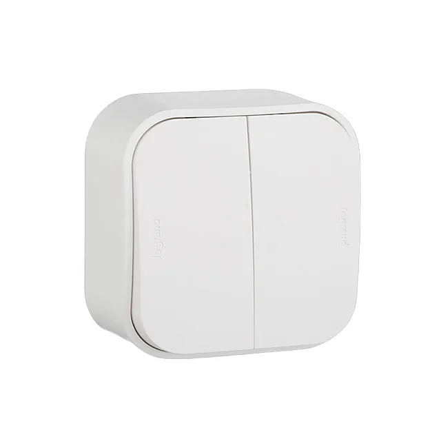 Выключатель Legrand Quteo 782202 2 клавиши белый