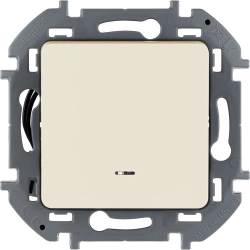Выключатель Legrand Inspiria с подсветкой 673611 слоновая кость