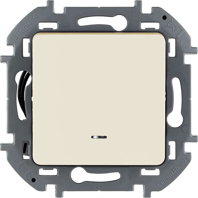 Выключатель Legrand Inspiria с подсветкой 673611 слоновая кость