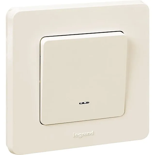 Выключатель Legrand Inspiria с подсветкой 673611 слоновая кость