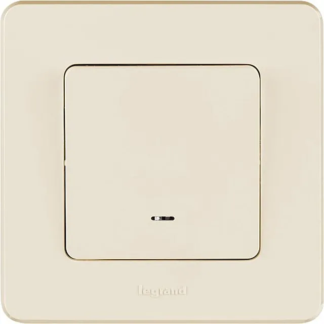 Выключатель Legrand Inspiria с подсветкой 673611 слоновая кость