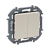 Выключатель Legrand Inspiria 673621 двухклавишный слоновая кость