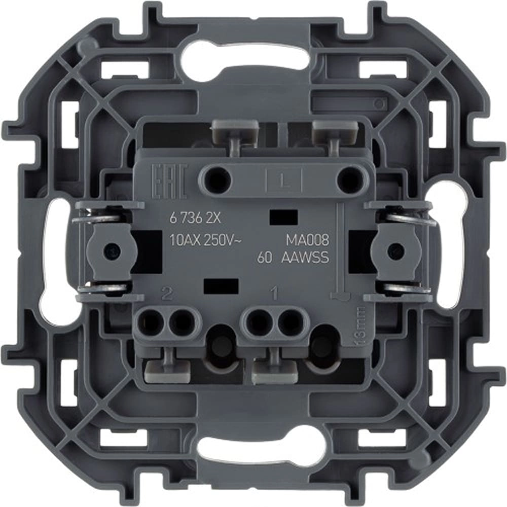 Выключатель двухклавишный Legrand Inspiria 673623 антрацит Выключатель двухклавишный Legrand Inspiria 673623 антрацит
