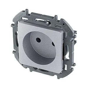 Розетка Legrand Inspiria 673712 2P 10/16A алюминий