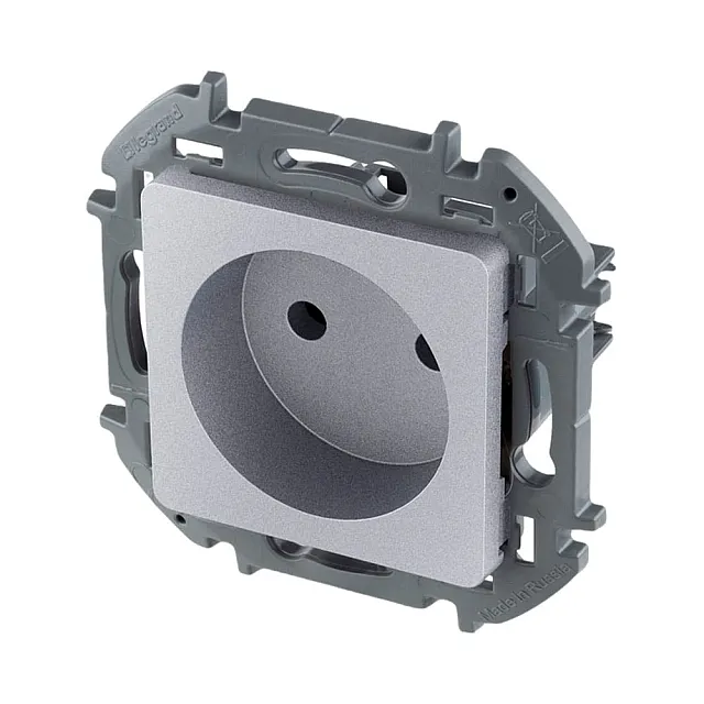 Розетка Legrand Inspiria 673712 2P 10/16A алюминий