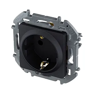 Розетка Legrand Inspiria 673723 2P+E антрацит
