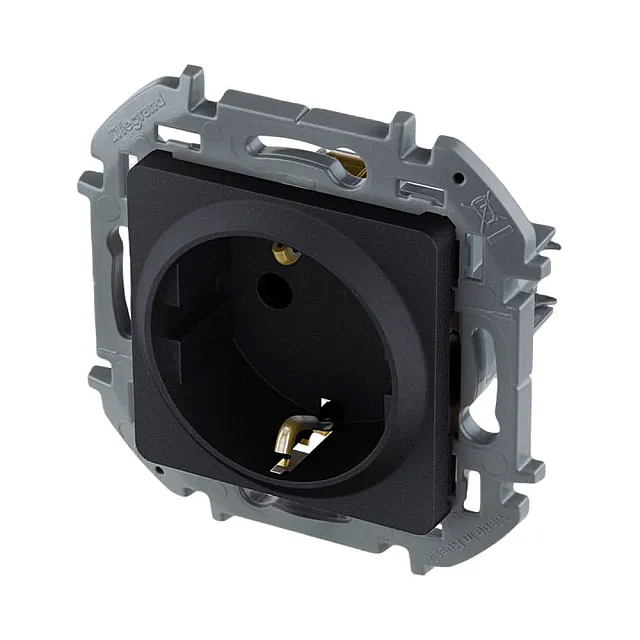 Розетка Legrand Inspiria 673723 2P+E антрацит