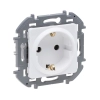 Розетка Legrand Inspiria 673730 2P+Е со шторками белая