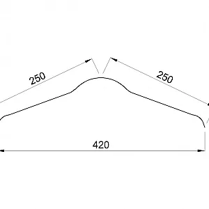 Конек А100 Onduline красный