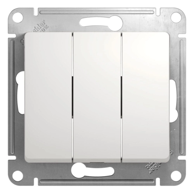 Выключатель Schneider Electric Glossa GSL000131 3-клавишный белый Выключатель Schneider Electric Glossa GSL000131 3-клавишный белый