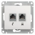Розетка Schneider Electric Glossa GSL000185 двойная RJ11+RJ45 кат. 5Е белая