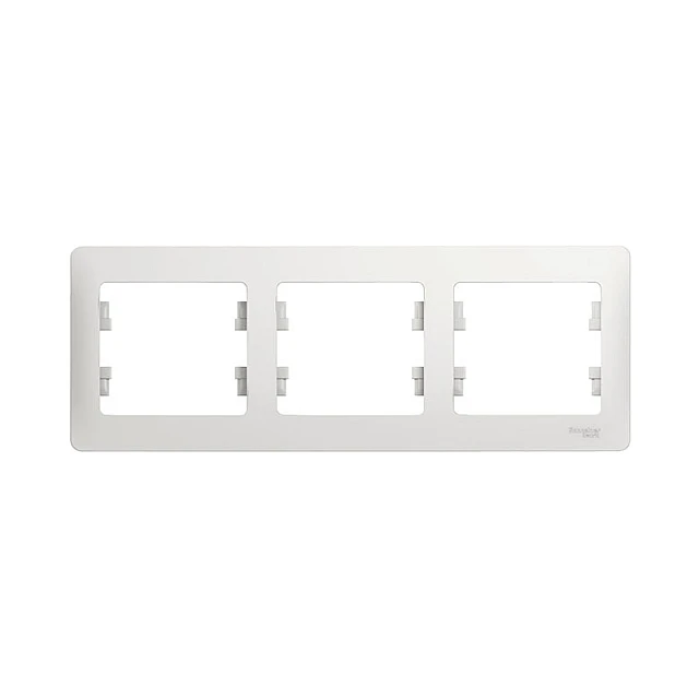 Рамка Schneider Electric Glossa 3-постовая горизонтальная Рамка Schneider Electric Glossa 3-постовая горизонтальная