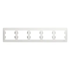 Рамка Schneider Electric Glossa GSL000105 горизонтальная 5 постов белая
