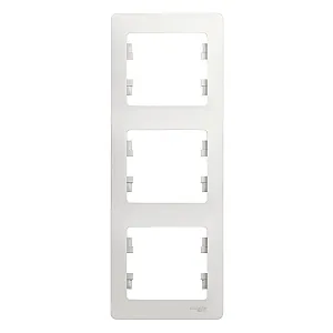 Рамка Schneider Electric Glossa GSL000107 вертикальная 3 поста белая