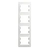 Рамка Schneider Electric Glossa GSL000108 4 поста вертикальная белый