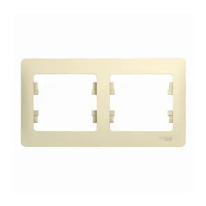 Рамка Schneider Electric Glossa 000202 2-постовая горизонтальная