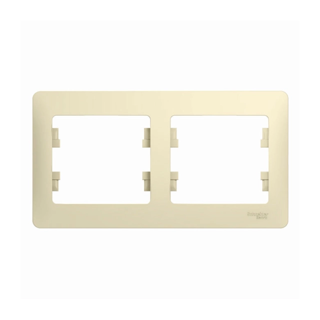 Рамка Schneider Electric Glossa 000202 2-постовая горизонтальная Рамка Schneider Electric Glossa 000202 2-постовая горизонтальная