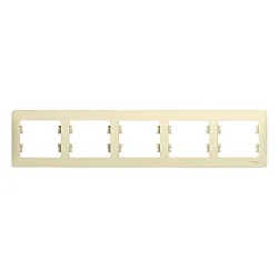 Рамка Schneider Electric Glossa GSL000205 5 постов горизонтальная бежевый