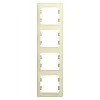 Рамка Schneider Electric Glossa GSL000208 4 поста вертикальная бежевый