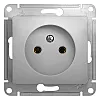 Розетка Schneider Electric Glossa GSL000341 без заземления алюминий